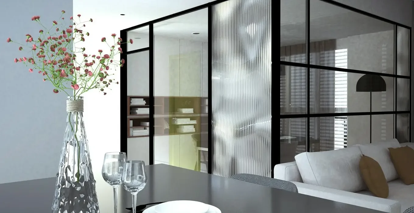 zabudowa szklana w aranżacji wnętrz