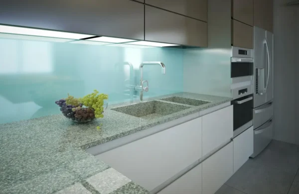 szklane płytki w kuchni